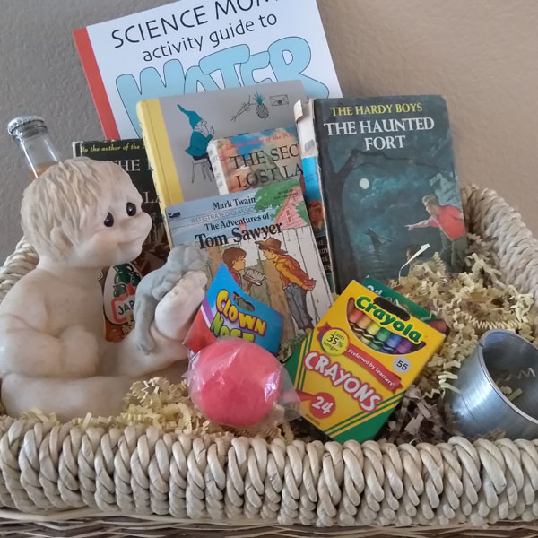 Gift Baskets for Auction at the 2018 Las Vegas Writers Conference